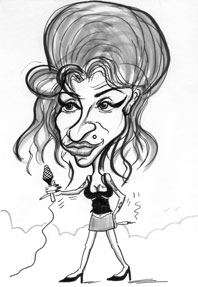 Amy Winehouse, caricature,