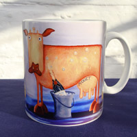 al hayball, champagne cow mug 
