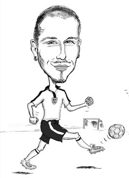 David Beckham caricature