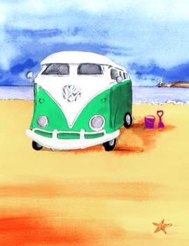VW split screen campervan painting