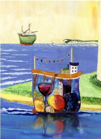 still life boat