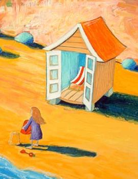 girl on a beach art