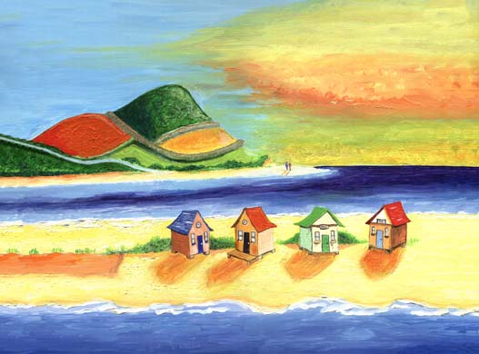 'Huts on the strand' 