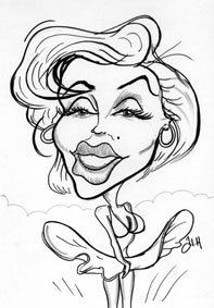 Marilyn Monroe caricature, Some like it hot,