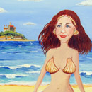 mermaid, St Michael's mount,