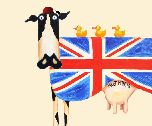 union jack, great british cow, uk beef,