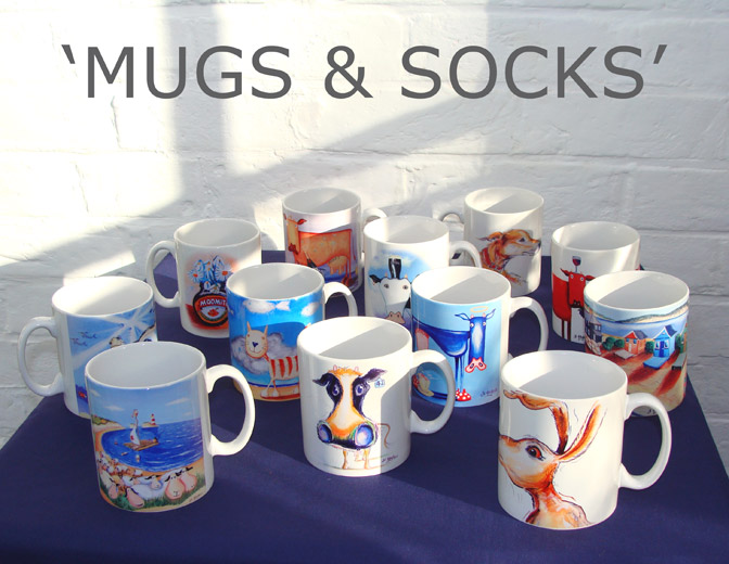 al hayball art on mugs,