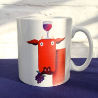 al hayball, redwine cow mug