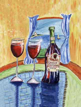 red wine art